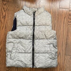 Old Navy Heather Gray Puffer Vest S(6-7h